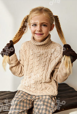 Перчатки детские из монгольской шерсти (арт. 04160) - Монголка фото 10