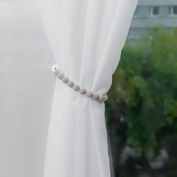 Подхват для штор Бусы из бисера, d = 1,3 см, 30 см, цвет серый - Арт узор фото 5