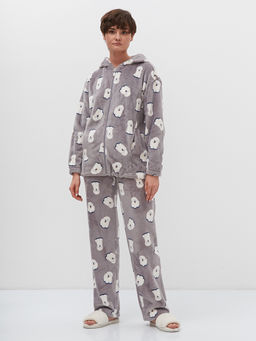 Худи из плюша на молнии