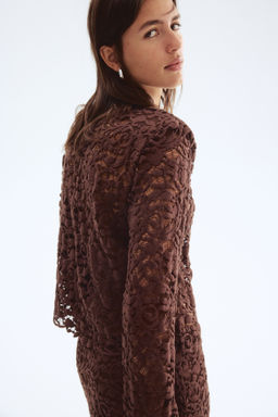 Blusa de encaje con hombreras - H&m фото 5