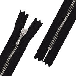 Молния Металл декоративная Gamma ZipD 1M 10 см серебро однозамковая Тип 1 5 шт неразъёмная ЧЕРНЫЙ №310