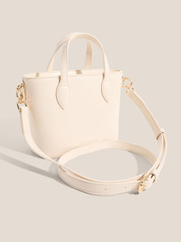 Женский тоут LOVE MOSCHINO LOVE HEART Артикул 4561197, молочно-белый  фото 4