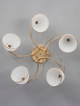 Люстра потолочная BayerLux «Андер», 5хЕ27, 40 Вт, золото, 44×44×24 см