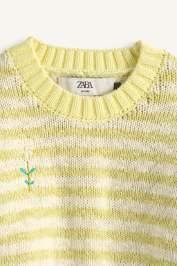 JERSEY PUNTO RAYAS BORDADO FLOR LIMITED EDITION / Lima - Zara фото 8