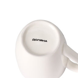 Кружка фарфоровая Доляна Привет, снеговик!, 300 мл, цвет белый  фото 4