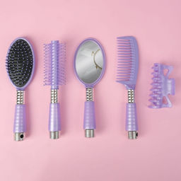 Цена за 2 шт. Набор парикмахерский, 20(±1) см, 5 предметов, МИКС