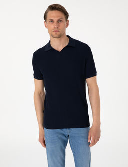 Lacivert Slim Fit Polo Yaka Triko Ti__rt - Pierre cardin фото 3