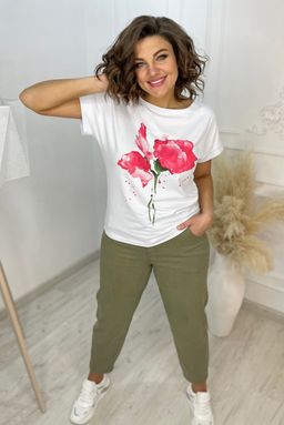 Футболка Rumoda 2061 белый/коралл фото 5