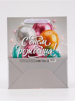 Цена за 2 шт. Пакет подарочный «С Днём рождения. Шары», 23×27×11.5 см