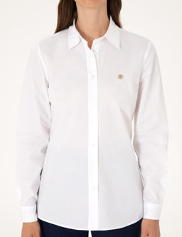 Beyaz Slim Fit Uzun Kollu G_mlek