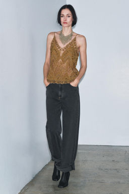 ZW COLLECTION BAGGY MID-WAIST JEANS