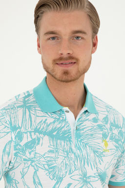 Футболка поло U.S. Polo Assn Regular Fit мятная из хлопка