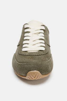 CONTRAST SPLIT SUEDE SPORTS SHOES - Zara фото 7