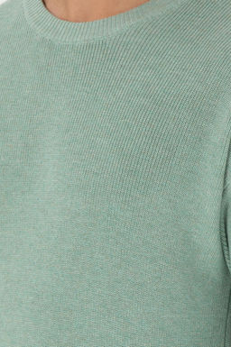 Erkek Regular Fit Bisiklet Yaka Ye_il Melanj Basic Kazak - U.s. polo assn фото 7