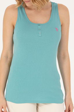 Женская мятная базовая футболка - U.s. polo assn фото 13