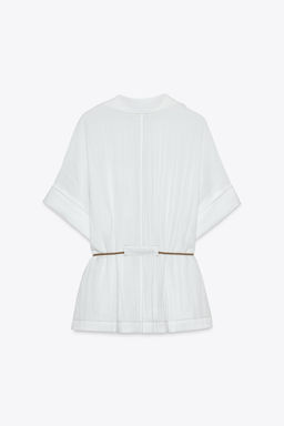 BELTED SAFARI SHIRT - Zara фото 6