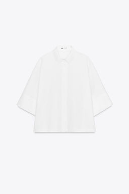 ZW COLLECTION POPLIN SHIRT - Zara фото 6
