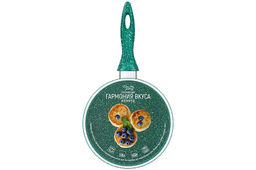 Сковорода глубокая 18 см ГАРМОНИЯ ВКУСА Изумруд С КРЫШКОЙ ф18, н/р, 33,5*19*10 см - Elan gallery фото 12