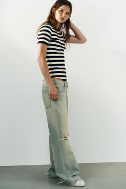 TOP PUNTO RIB RAYAS / Marino / Blanco - Zara фото 3