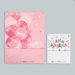 Набор пакетов ламинированных, двухсторонние С Днем Рождения 18 23 10 см 40 31 11.5 см - Дарите счастье фото 28