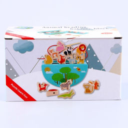 Детская деревянная игрушка 2 в1 балансир + шнуровка Зверята 18 9,5 10 см - Simaland фото 7