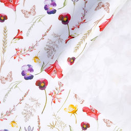 Цена за 10 шт. Бумага упаковочная крафтовая Цветы, 70?100 см