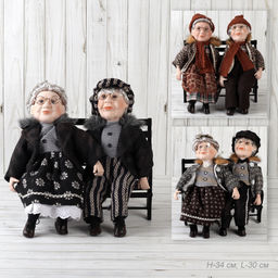 Сувенир коллекционный Бабушка и Дедушка на скамейке 2 штуки набор / 16194 /уп 8/ - ГалеонТрейд фото 6