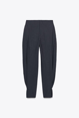 ZW COLLECTION PINSTRIPE BALLOON TROUSERS - Zara фото 8
