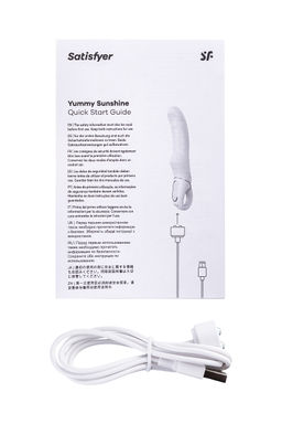 Нереалистичный вибратор Satisfyer Vibes Yummy Sunshine, силикон, желтый, 22,5 см.  фото 5