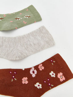 Desenli K?z ?ocuk Soket ?orap 3l?