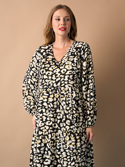 Платье 0060-23а черный с коричневым - Aquarell фото 7