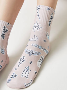 Цена за 2 пары. Носки Классические CONTE Носки женские FANTASY бежевый - Conte elegant фото 15