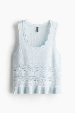 Top sin mangas efecto crochet