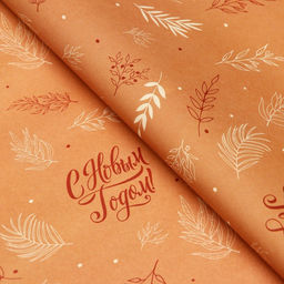 Цена за 10 шт. Бумага упаковочная крафт белый Нежность, 50 х 70 см - UPAK LAND фото 2