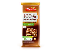 Молочный шоколад без добавления сахара с цельным фундуком "Чаржед"