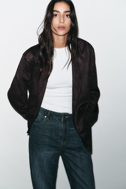 FAUX SUEDE BLAZER - Zara фото 2