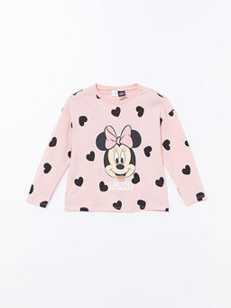 Bisiklet Yaka Minnie Mouse Bask?l? Uzun Kollu K?z ?ocuk Pijama Tak?m? - Waikiki фото 2