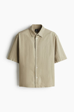 Camisa de manga corta en mezcla de lino Loose Fit - H&m фото 2