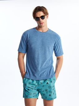 K?sa Boy Desenli Erkek Deniz ?ortu