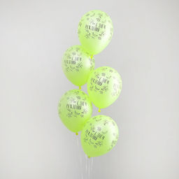 Воздушные шары латексные 12" «С Днём рождения. Весёлый банан», 5 шт.