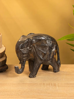 Набор сувенирный «Слоники», h=19 см, h=17 см, h=15 см, дерево, серый