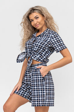 Костюм женский Натали из хлопка в клетку  фото 55