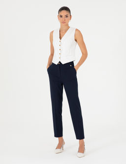 Ekru Crop Top Yelek