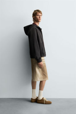 FADED PRINT BAGGY FIT BERMUDA SHORTS - Zara фото 4