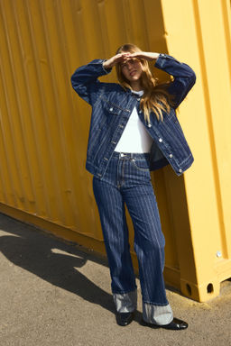 Wide Ultra High Turn-up Jeans - H&m фото 2
