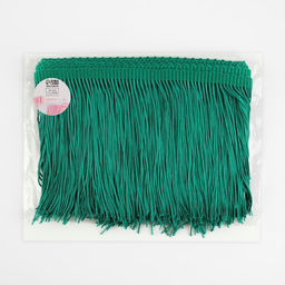 Тесьма декоративная «Бахрома», 15 см, 5±0.5 м, тёмно-зелёная