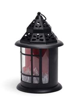 Камин электрический светодиодный, чёрный 18,5х18,5х31 см, (3хAAA, usb)