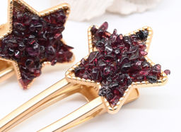 Заколка зажим Звезда с турмалином 7,5*3*1,8см - Радуга камня фото 12