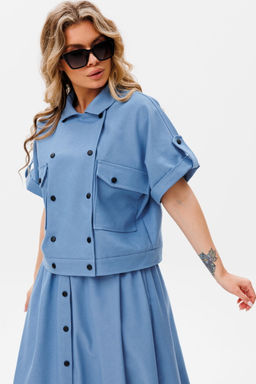 Жакет AmberA 1084 голубой фото 4