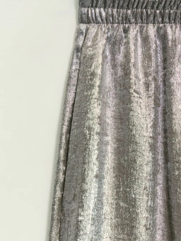 Прямые брюки из блестящей ткани / Zarina